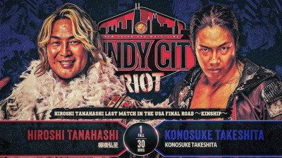 NJPW Windy City Riot-Hiroshi Tanahashi vs Konosuke Takeshita