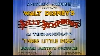I TRE PORCELLINI (Walt Disney, 1933 - DOPPIAGGIO ORIGINALE)